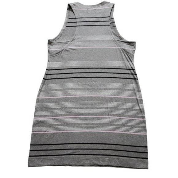 Lou & Grey Women's Gray Striped Racerback Tank Dress Size Large - Picture 4 of 11